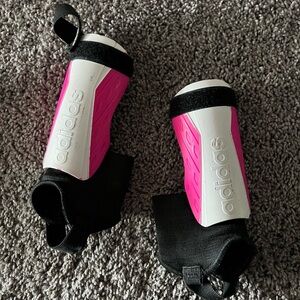 Adidas Pink and White Shin Guards